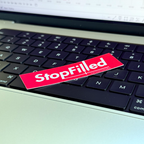2606 Series - Stop Filled - White on Red